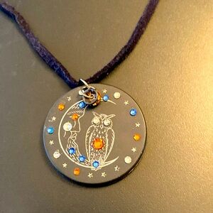 Jeweled Poker Chip Necklace